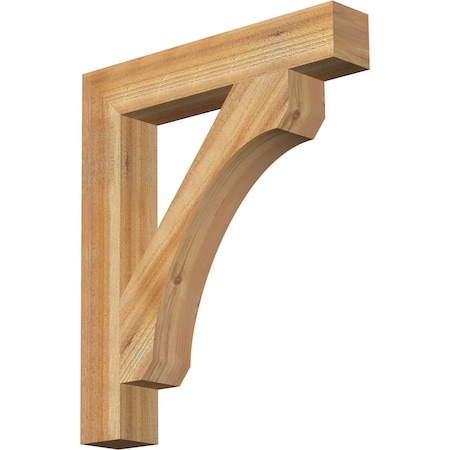 Ekena Millwork Legacy Block Rough Sawn Bracket, Western Red Cedar, 4"W x 24"D x 28"H BKT04X24X28LEC05RWR